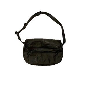 NEW Leather Purse Waist Bag Black  Belt bag Funny Pack Bum Bag Belly Sling Bag